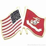 1″ USMC-American Flag Pins 1