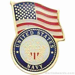 3/4" U.S. Navy American Flag Pins